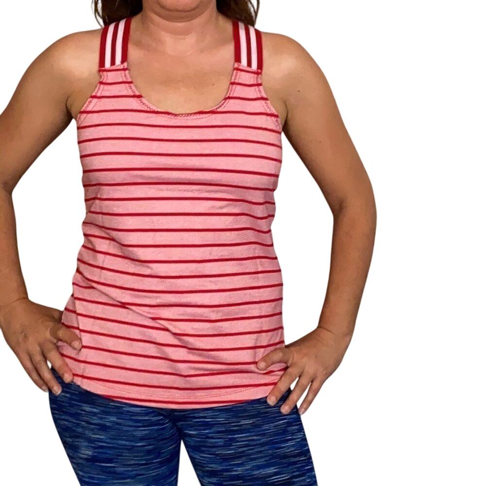 NWT Antigua Red with White Stripes Racerback workout top S